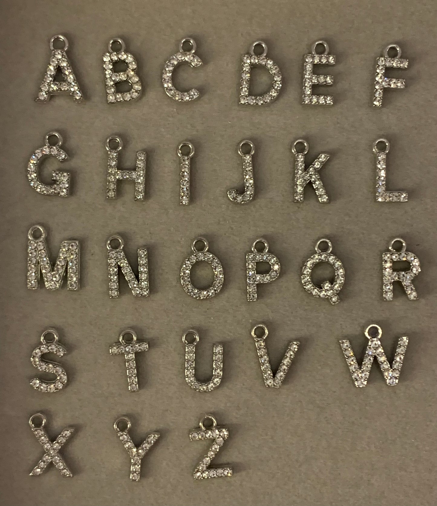 Mini silver initial