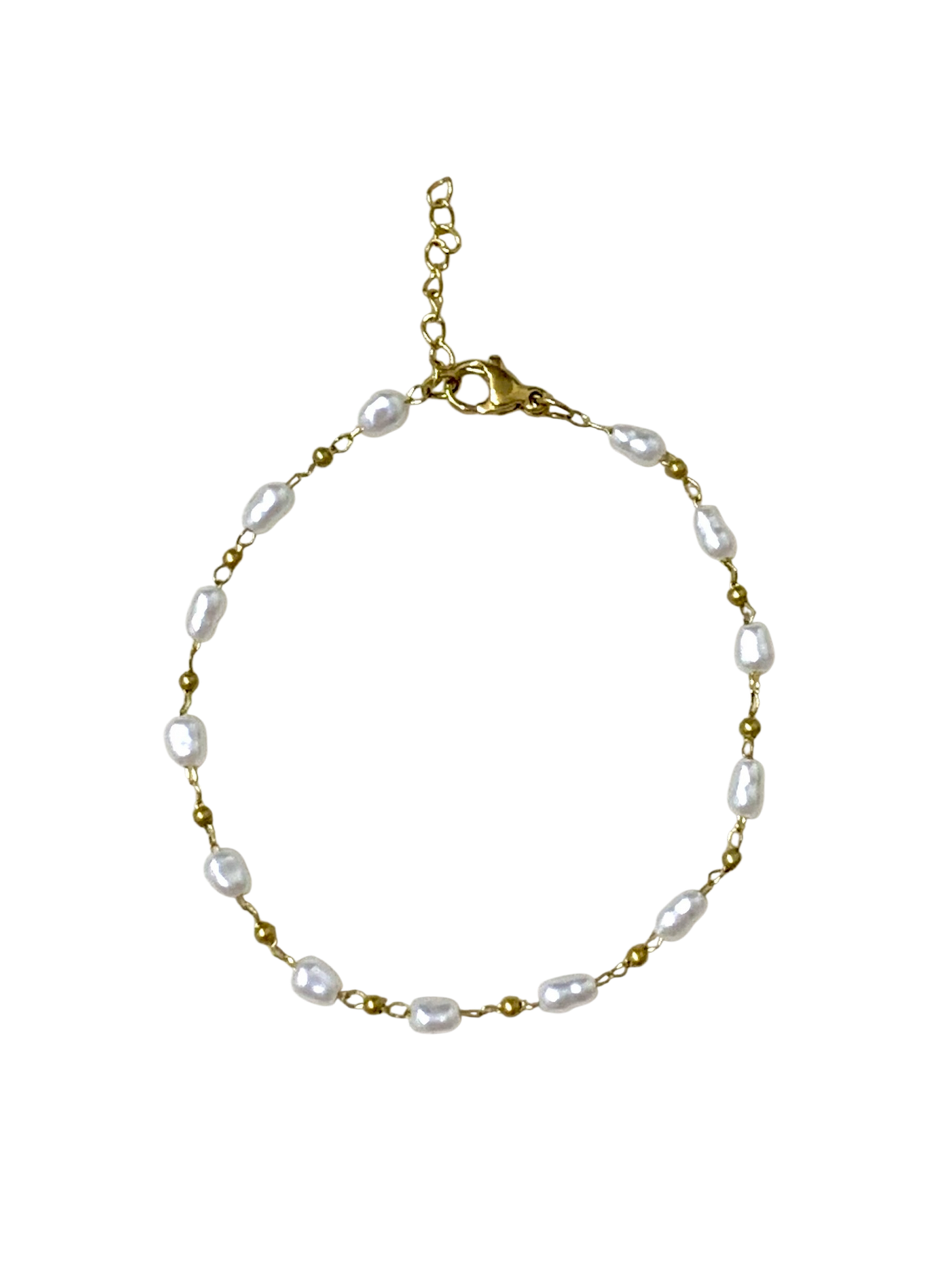 Gold pearls bracelet