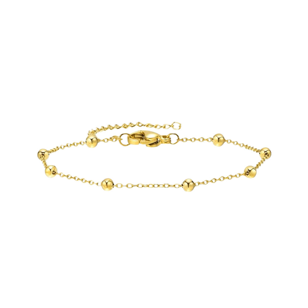 Gold beaded bracelet