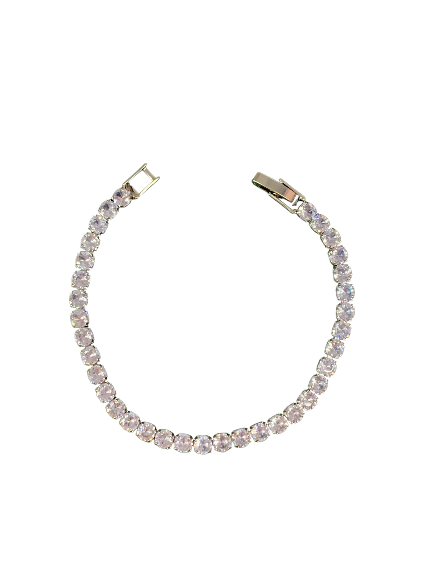 Silver Round Tennis Bracelet