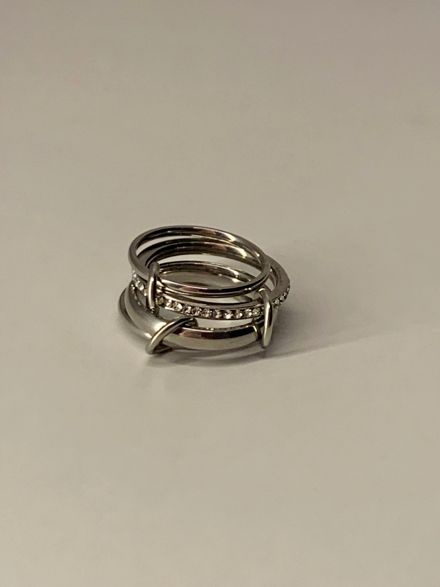 Stacked ring ( 4 silver layers )