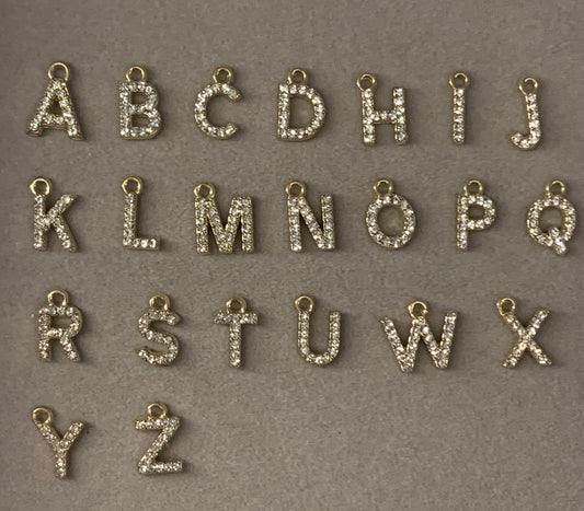 Mini gold initial