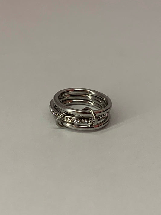 Stacked ring ( 3 silver layers )