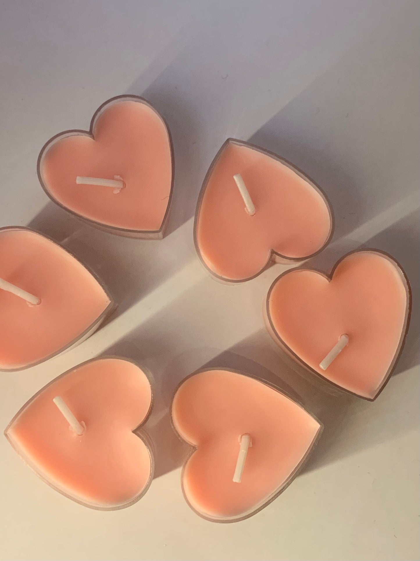 Mini heart candle