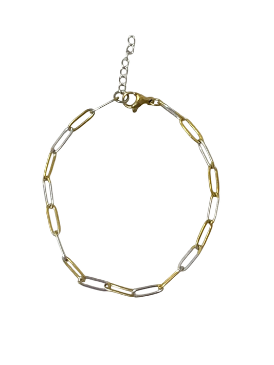 Paperclip mixed bracelet