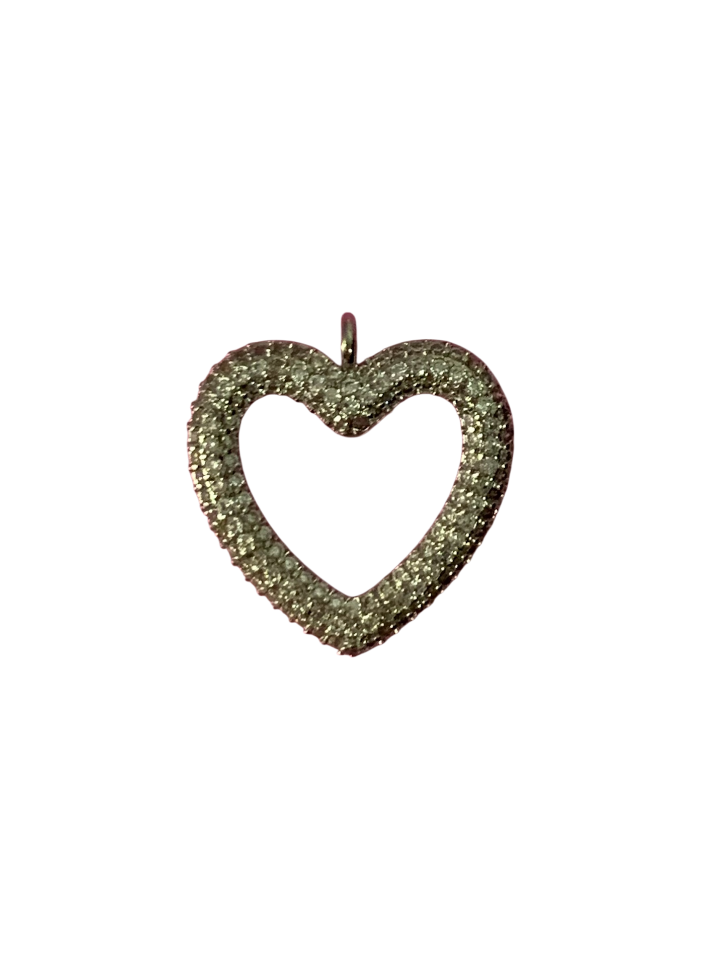 Big silver shiny heart