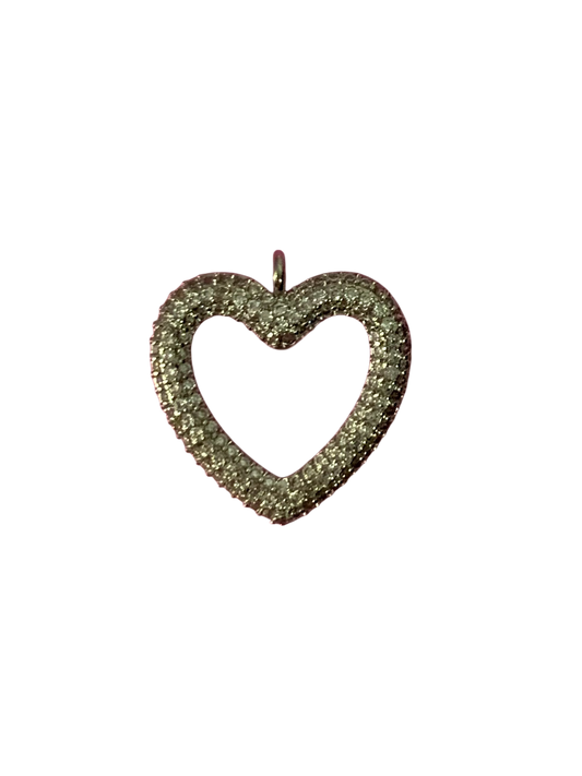 Big silver shiny heart