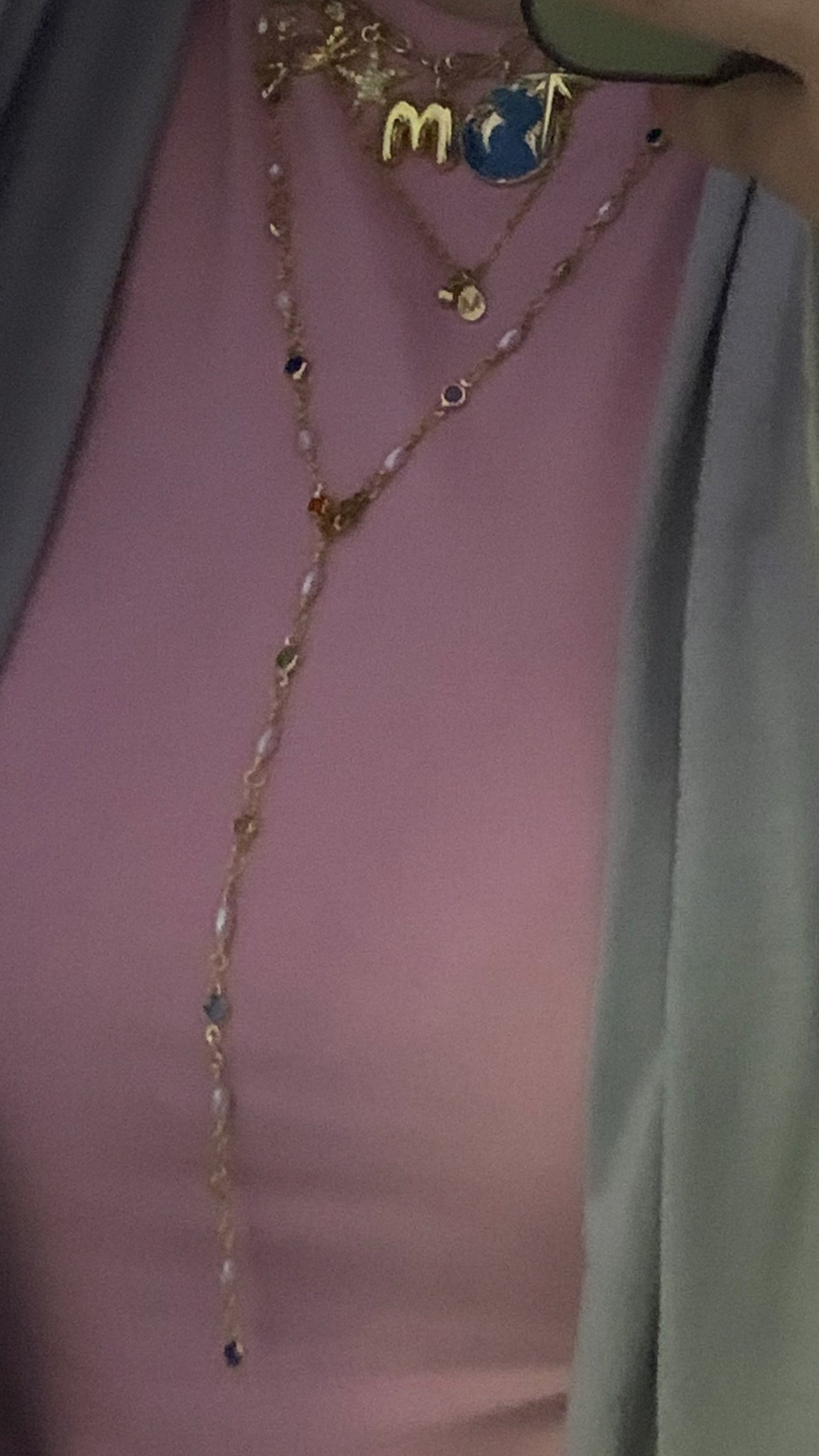 Colorful drop necklace