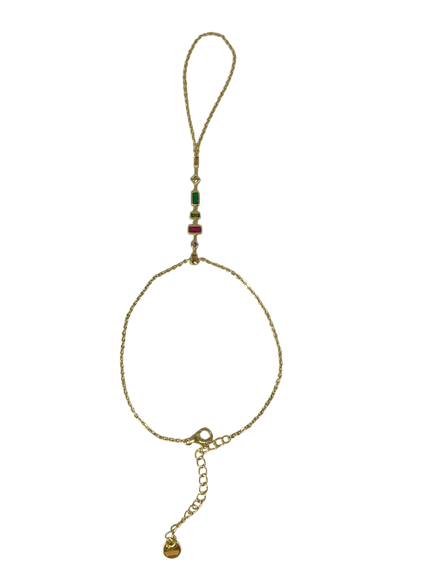 Jewel Line Handchain in gold