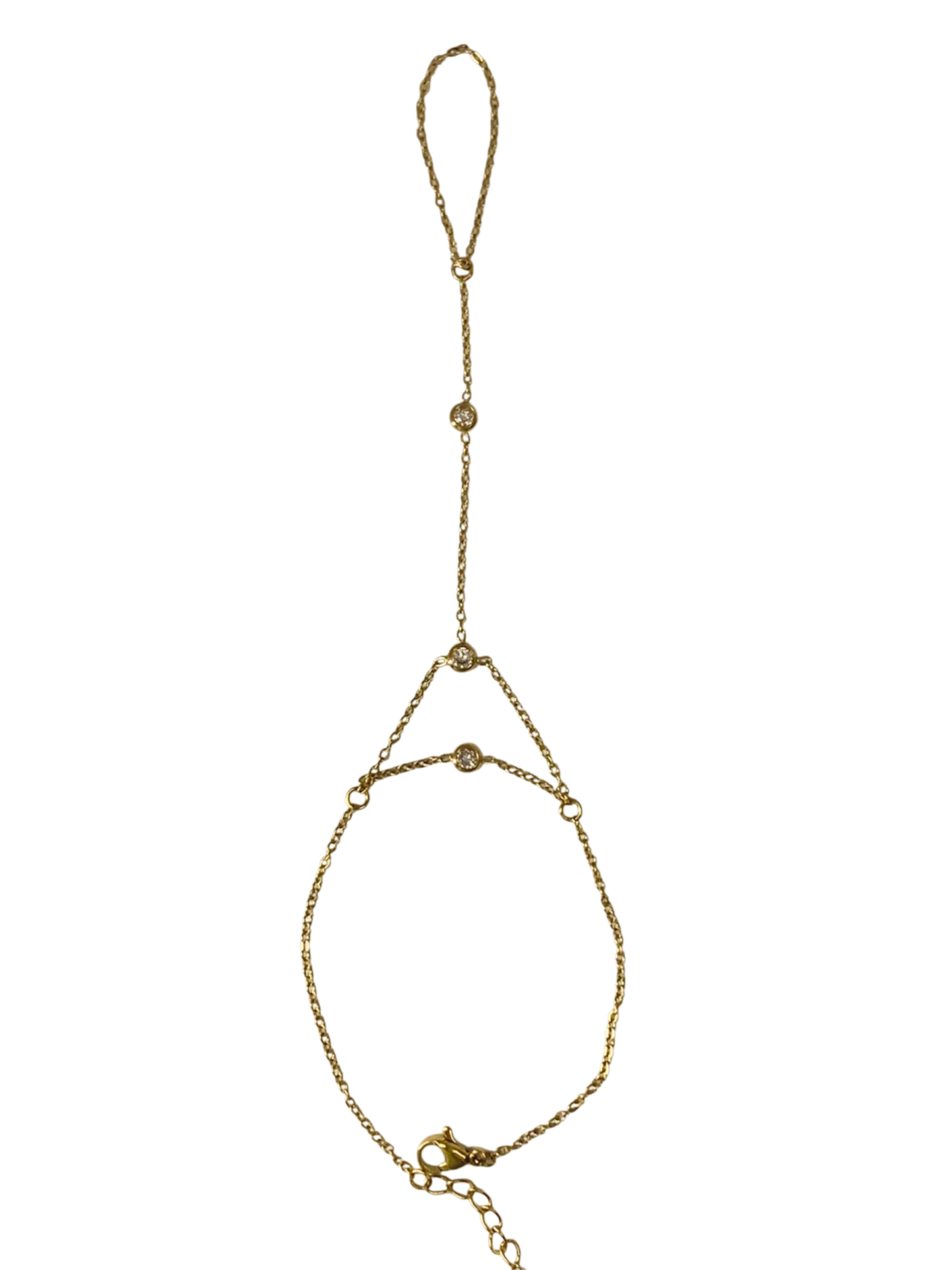 Gold studds handchain