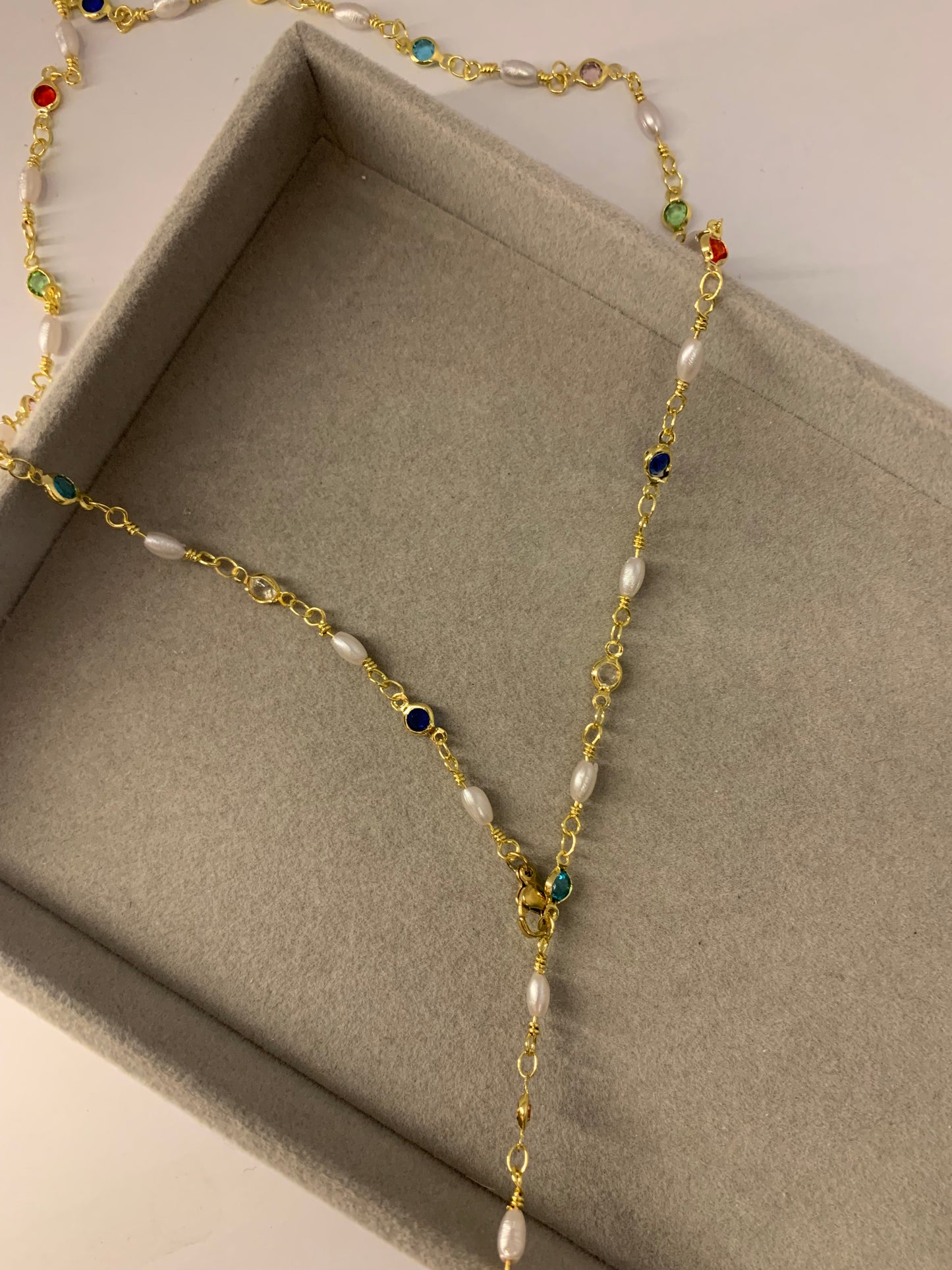 Colorful drop necklace