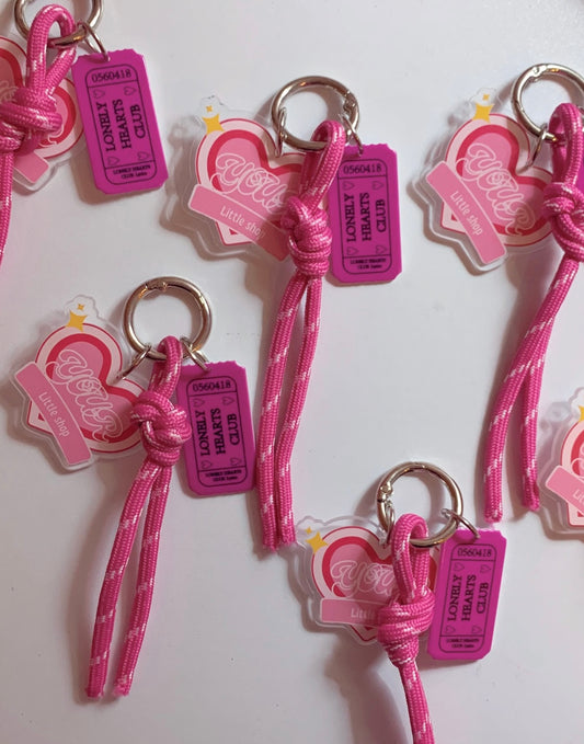 "Lonely hearts club" keychain