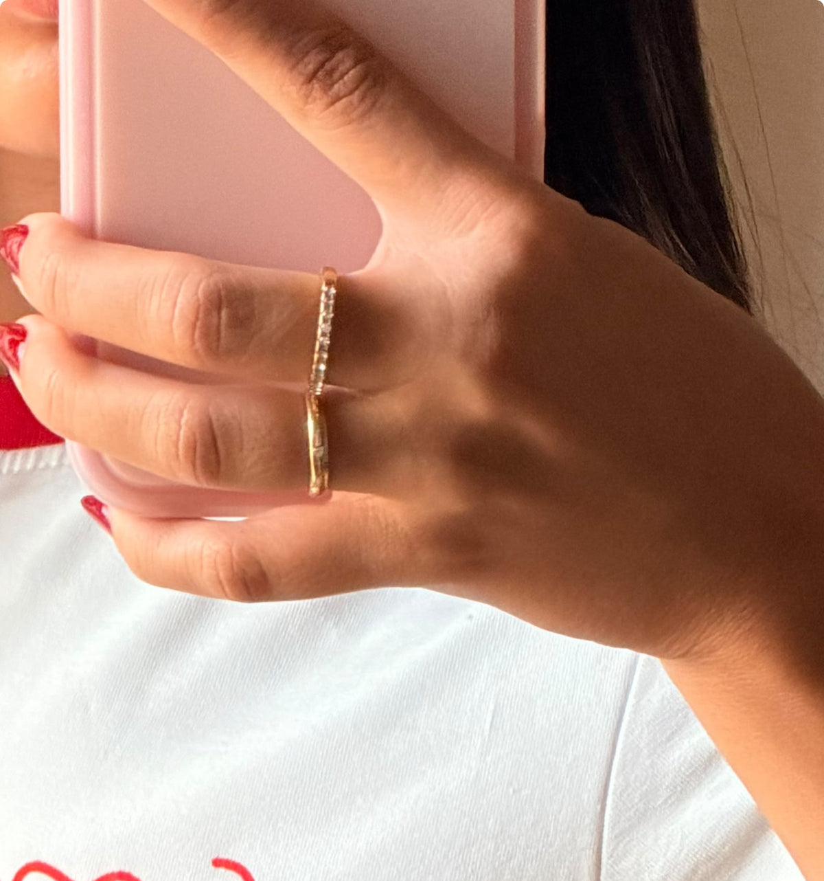 Gold studds ring