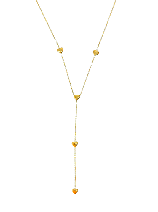 Gold hearts drop