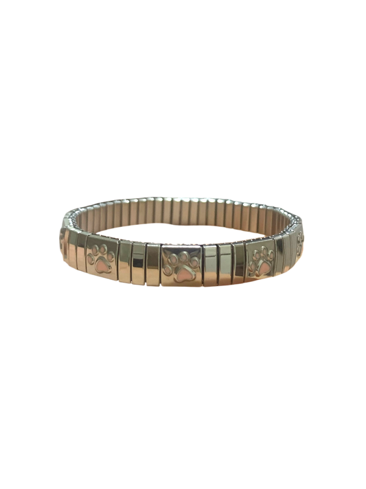 Silver paw bracelet